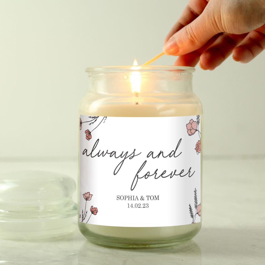 Personalised Always & Forever Large Scented Jar Candle Extra Image 3